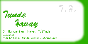 tunde havay business card